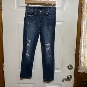 KanCan Jeans Womens Sz 24 Signature Estilo Bk1231 Blue Distressed Stretch